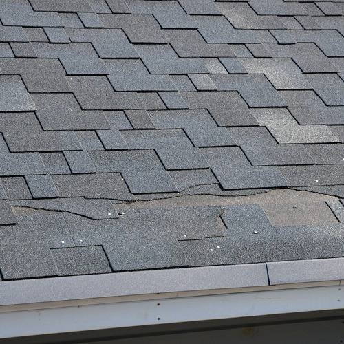 view from above of shingle roof
